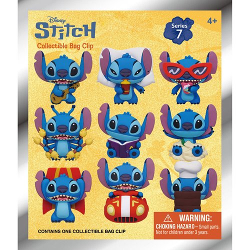 Lilo & Stitch Stitch Series 7 3D Foam Bag Clip Display Case of 24