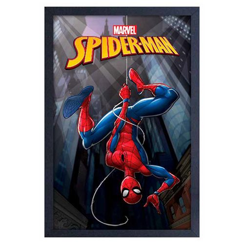 Spider-Man Upside Down Framed Art Print