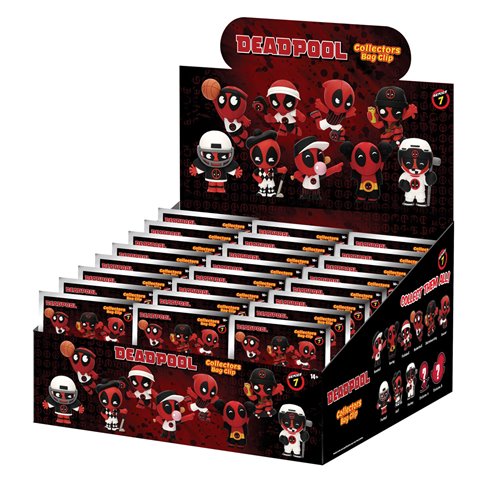 Deadpool Series 7 3D Foam Bag Clip Display Case of 24
