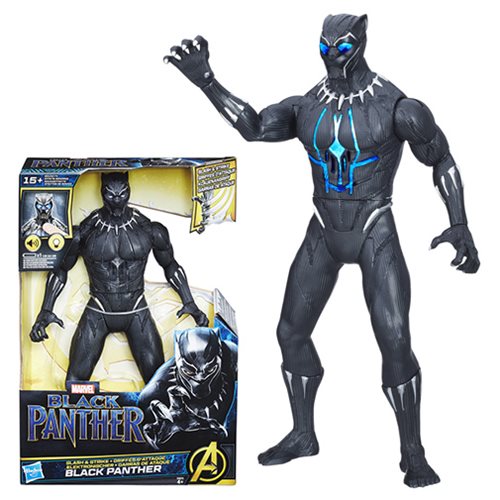 black panther slashing action hero