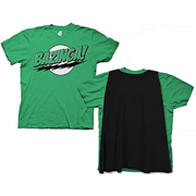 Big Bang Theory Green Bazinga With Cape Green T-Shirt