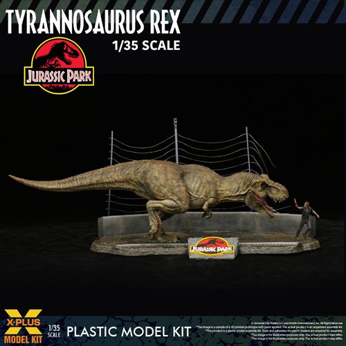 Jurassic Park Tyrannosaurus Rex 1:35 Scale Plastic Model Kit - Reissue