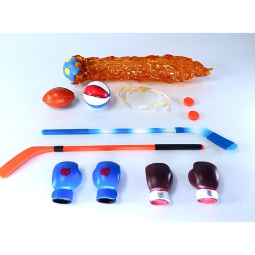 Super Action Stuff! Cat with Knives Arcade Game On! Action Figure Accessories Set