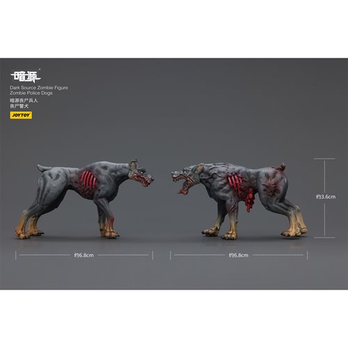 Joy Toy Dark Source Zombie Dog 1:25 Scale Action Figure 2-Pack
