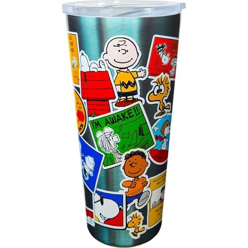 Peanuts Sticker Art 22 oz. Stainless Steel Travel Cup