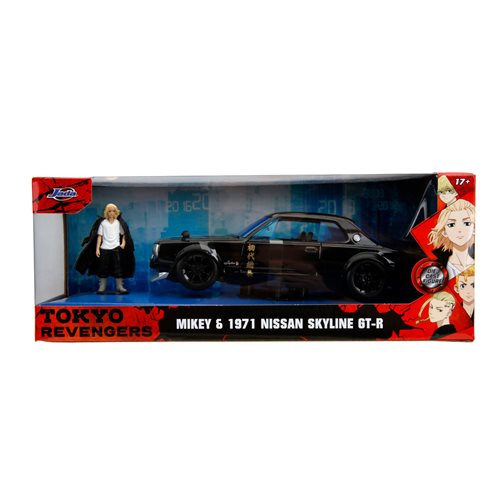 Tokyo Revengers 1971 Nissan Skyline GT-R 1:24 Scale Die-Cast Metal Vehicle with Mikey Figure