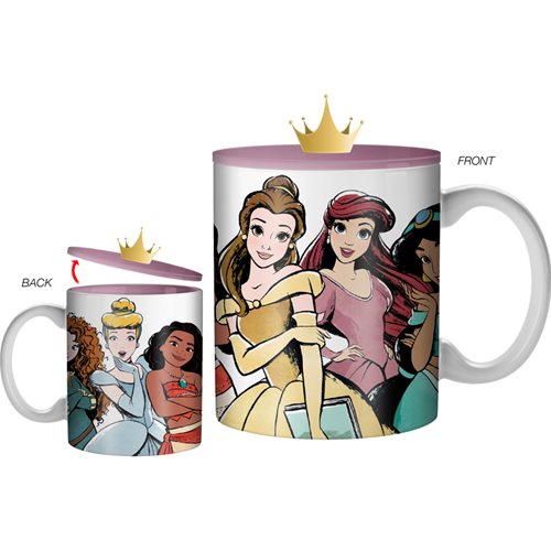Disney Princesses 18 oz. Ceramic Mug with Sculpted Lid