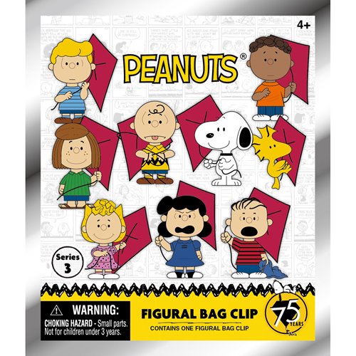 Peanuts Series 3 3D Foam Bag Clip Display Case of 24