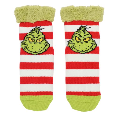 How the Grinch Stole Christmas Grinch Faux Sherpa Women's Quarter Crew Socks