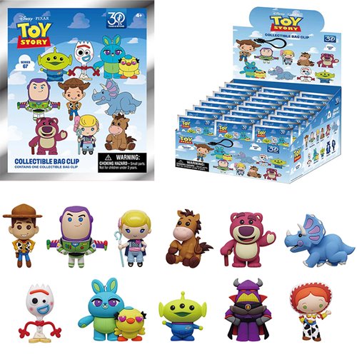 Toy Story 30th Anniversary 3D Foam Bag Clip Random 6-Pack