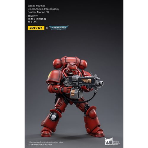 Joy Toy Warhammer 40,000 Space Marines Blood Angels Intercessors Brother Marine 03 1:18 Scale Action