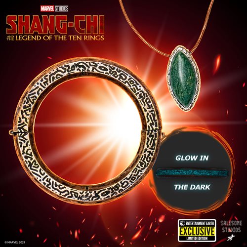 Shang-Chi Necklace and Glow-in-the-Dark Bracelet Ring Prop Replica Set – Entertainment Earth Exclusive
