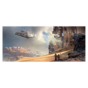Star Wars Classic Trilogy Through the Wreckage by Stephen Martiniere Rolled Canvas Giclee Print