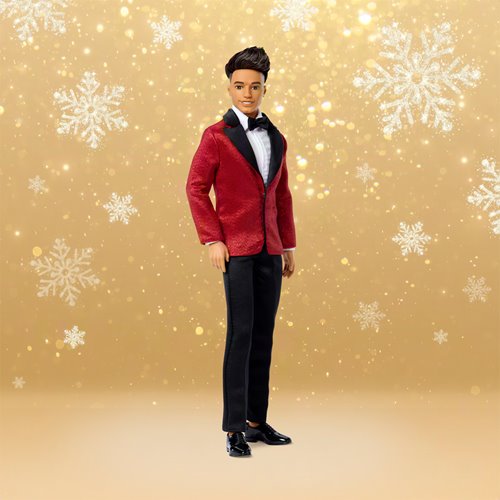 Barbie 2026 Holiday Ken Doll with Dark Brown Hair