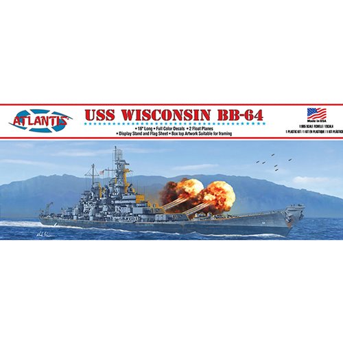 U.S.S. Wisconsin BB-64 Battleship 1:665 Scale Model Kit