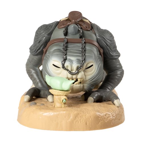 Star Wars: The Book of Boba Fett Grogu with Rancor Pop! Vinyl Figure - Entertainment Earth Exclusive