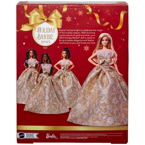 Barbie 2025 Holiday Doll with Blonde Hair