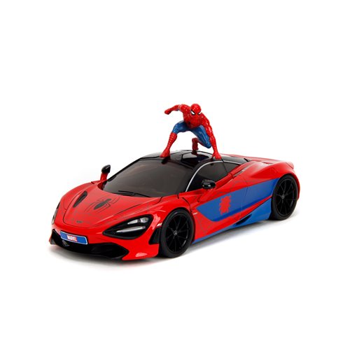 Hollywood Rides Marvel Spider-Man McLaren 720S 1:24 Scale Die-Cast Metal Vehicle with Spider-Man Fig