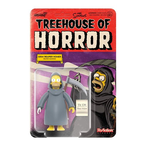 The Simpsons Treehouse of Horror Grim Reaper Homer Simpson 3 3/4-Inch ReAction Figure