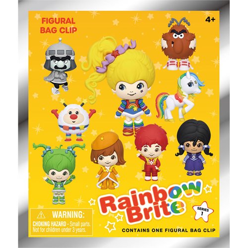 Rainbow Brite 3D Foam Bag Clip Display Case of 24