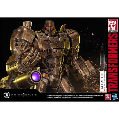 Transformers: G1 Megatron Antique Gold Premium Masterline Statue