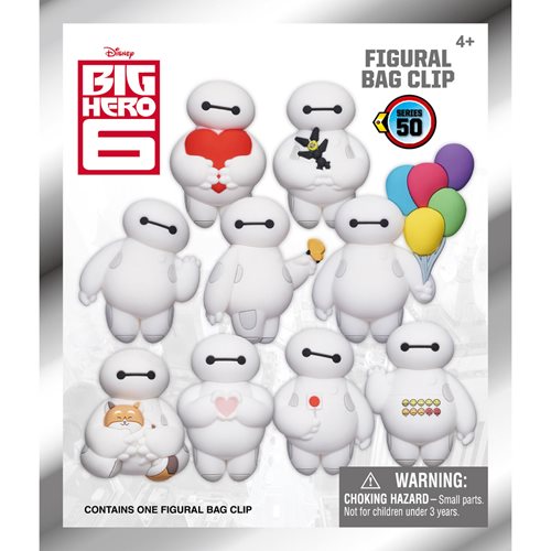 Big Hero 6 Baymax Series 50 3D Foam Bag Clip Random 6-Pack