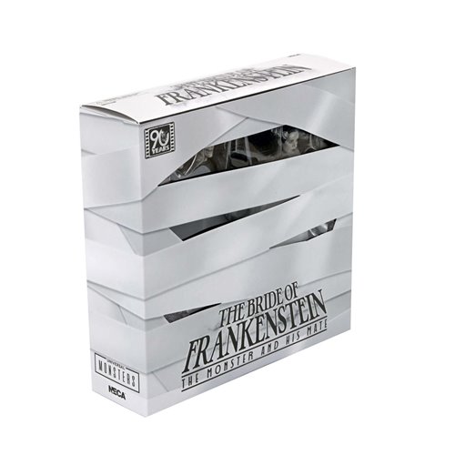 Universal Monsters Bride of Frankenstein 90th Ann. The Monster & His Mate (B&W Version) 7-In Scale A