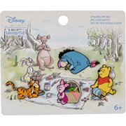Winnie the Pooh Picnic Scene Enamel Pin 4-Pack