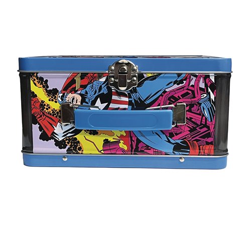 Captain America Classic Tin Titans Lunch Box with Thermos - Previews Exclusive