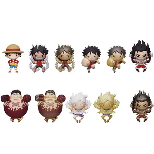 One Piece Series 4 3D Foam Bag Clip Random 6-Pack