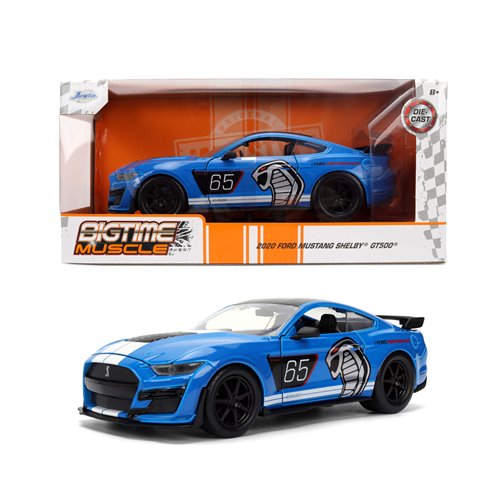 Bigtime Muscle 2020 Blue Ford Mustang Shelby GT500 1:24 Scale Die-Cast Metal Vehicle