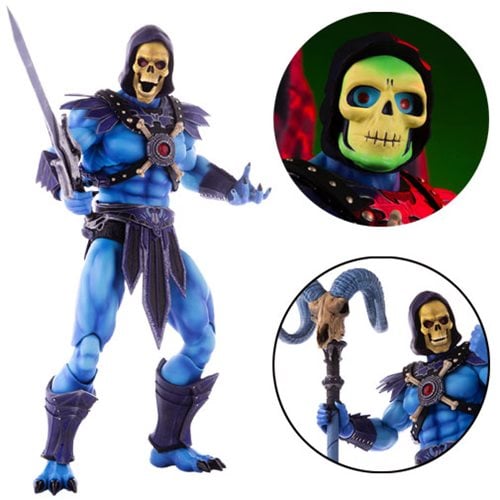 6 Scale Collectible Action Figure Multicolor MT-152 Skeletor 1 Mondo Tees Masters of The Universe