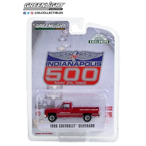 1986 Chevrolet Silverado 70th Annual Indianapolis 500 Mile Race Official Truck 1:64 Scale Die-Case Metal Vehicle