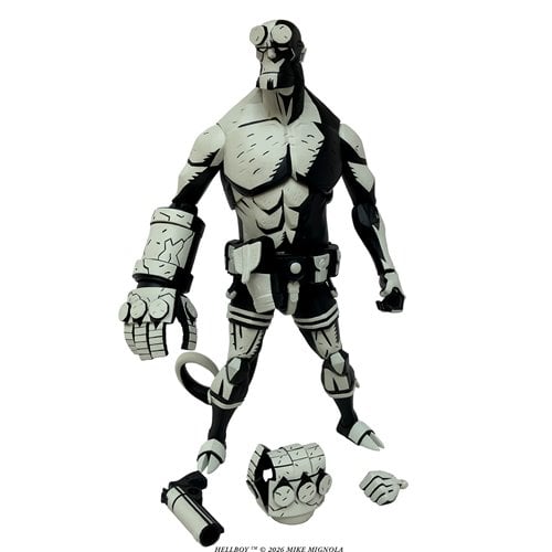 Hellboy Black and White 1:12 Scale Action Figure -  Entertainment Earth Exclusive
