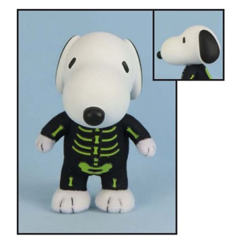 Peanuts Snoopy in Skeleton Outfit FigureKey 4 1/2-Inch Moveable Plush