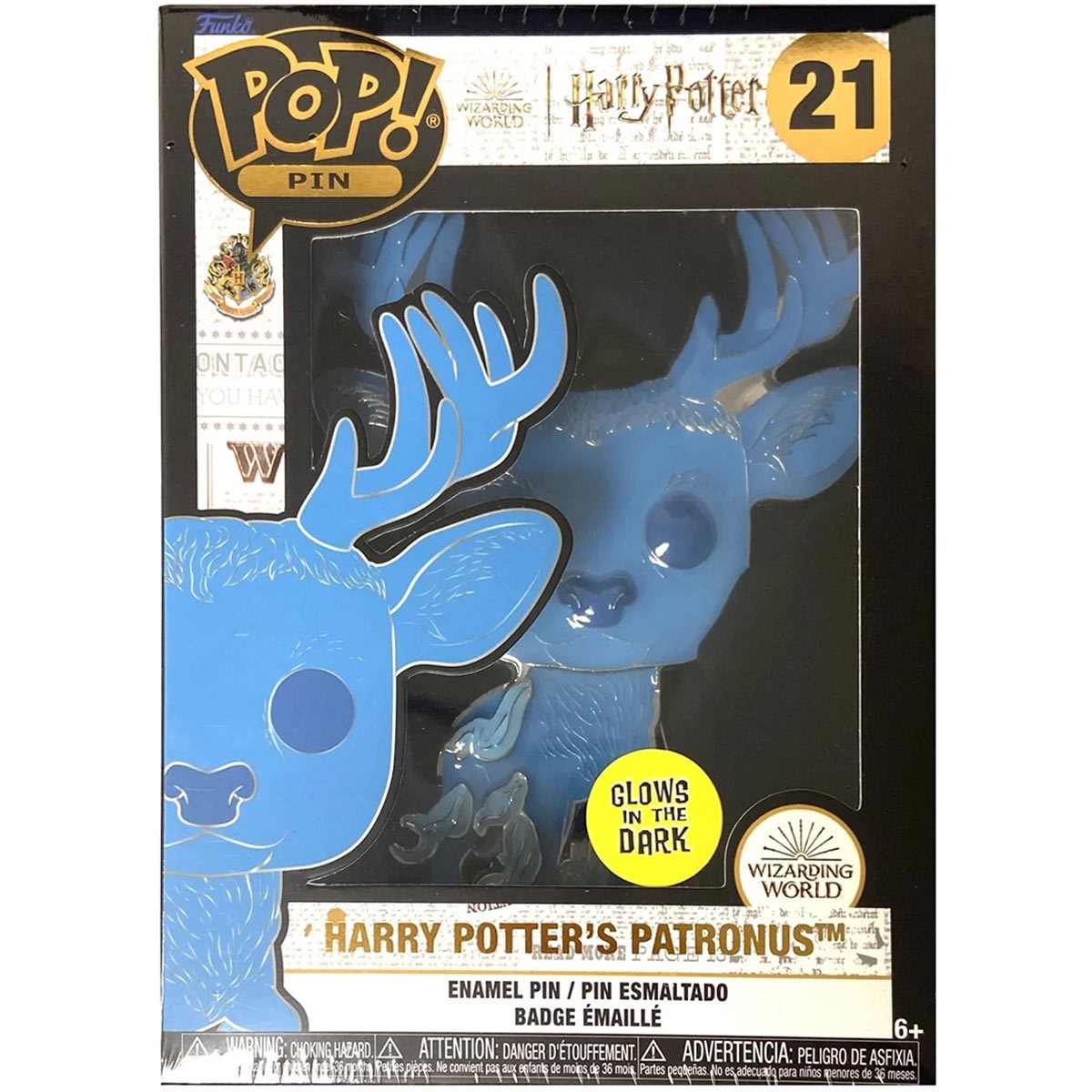 Udstyre Kabelbane Måned Harry Potter Wizarding World Harry Potter Patronus Glow-in-the-Dark Large  Enamel Funko Pop! Pin #21