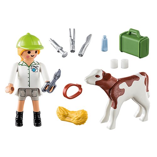 Playmobil 70252 Special Plus Vet with Calf Action Figure