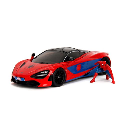 Hollywood Rides Marvel Spider-Man McLaren 720S 1:24 Scale Die-Cast Metal Vehicle with Spider-Man Fig