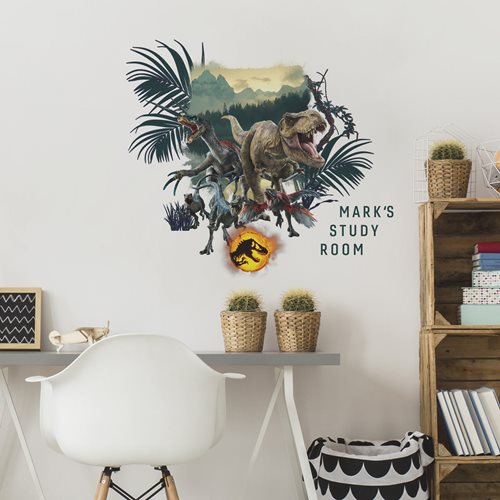 Jurassic World Dominion Peel and Stick Giant Wall Decals with Alphabet