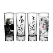 Marilyn Monroe Shot Glass 4-Pack