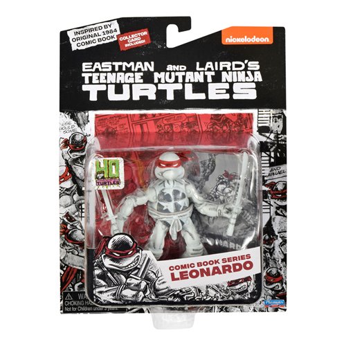 Teenage Mutant Ninja Turtles Classic Comic Book Series Black and White Turtles Action Figure 4-Pack