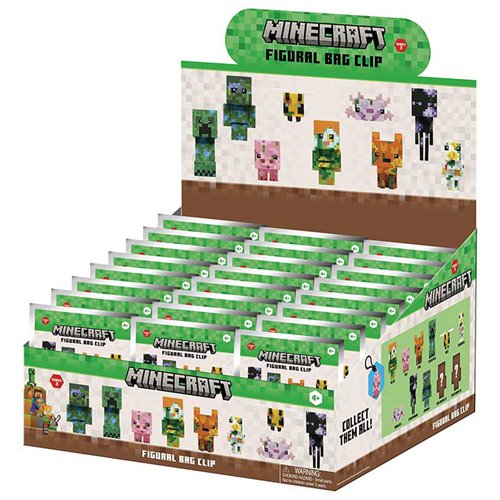 Minecraft Series 3 3D Foam Bag Clip Display Case of 24