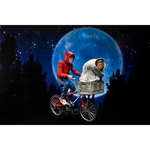 E.T. the Extra-Terrestrial Elliott and E.T. on Bicycle 40th Anniversary 7-Inch Scale Action Figure