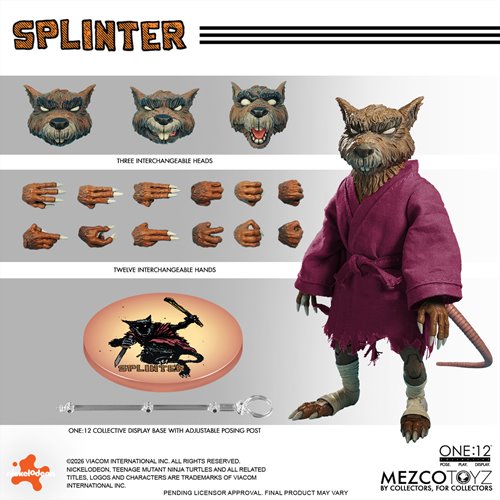 Teenage Mutant Ninja Turtles Master Splinter One:12 Collective Action Figure