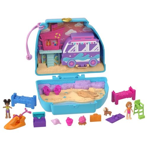 Polly Pocket Seaside Puppy Ride Compact Playset