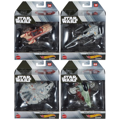 Star Wars Hot Wheels Starships Select 1:50 Scale 2025 Wave 2 Vehicle Case of 5