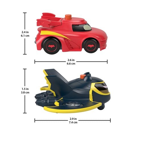 DC Comics Batwheels 1:55 Scale Light-Up Racers Vehicle 2-Pack Case of 3