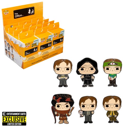 The Office Dwight Schrute Disguises Blind-Box Pop! Pin Case of 12 - Entertainment Earth Exclusive
