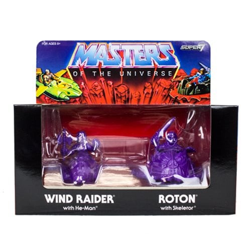 Masters of the Universe M.U.S.C.L.E. Wind Raider and Roton - Purple