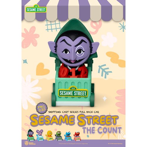 Sesame Street Shopping Cart Pull Back Car Series PBC-031 Vehicle Blind Box Case of 6